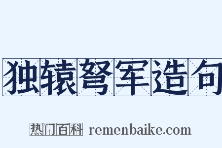独辕弩军造句是什么意思的图片